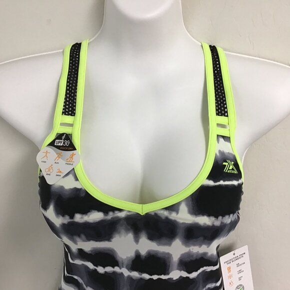 NWT ZeroXposur Women's Tie Dye Print UPF 30+ Padded Tankini Swim Top XS - Picture 2 of 8